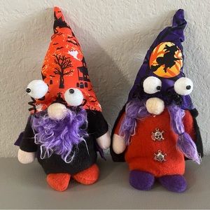 Halloween Gnomes Decorations, 2 Pcs Handmade Swedish Gnomes Plush
